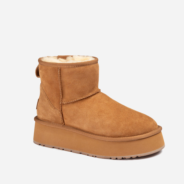 OZWEAR UGG Classic Mini Platform Wild Cozy Boots