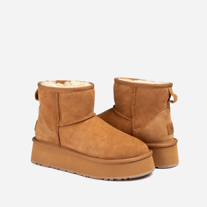 OZWEAR UGG Classic Mini Platform Wild Cozy Boots