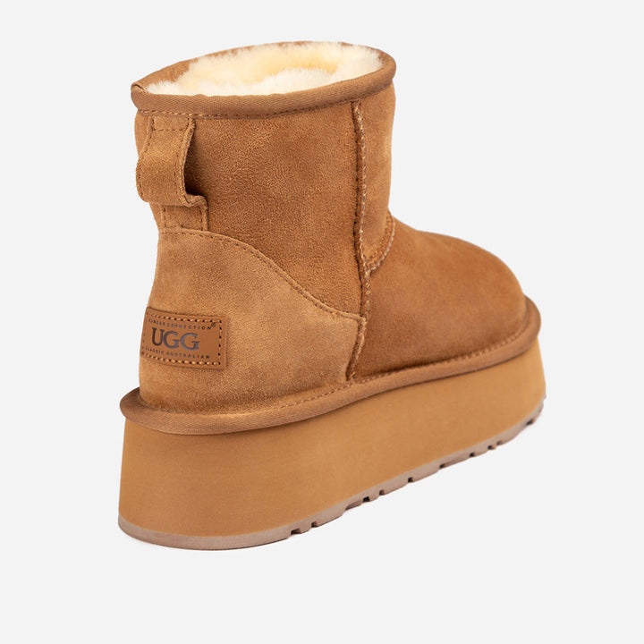OZWEAR UGG Classic Mini Platform Wild Cozy Boots