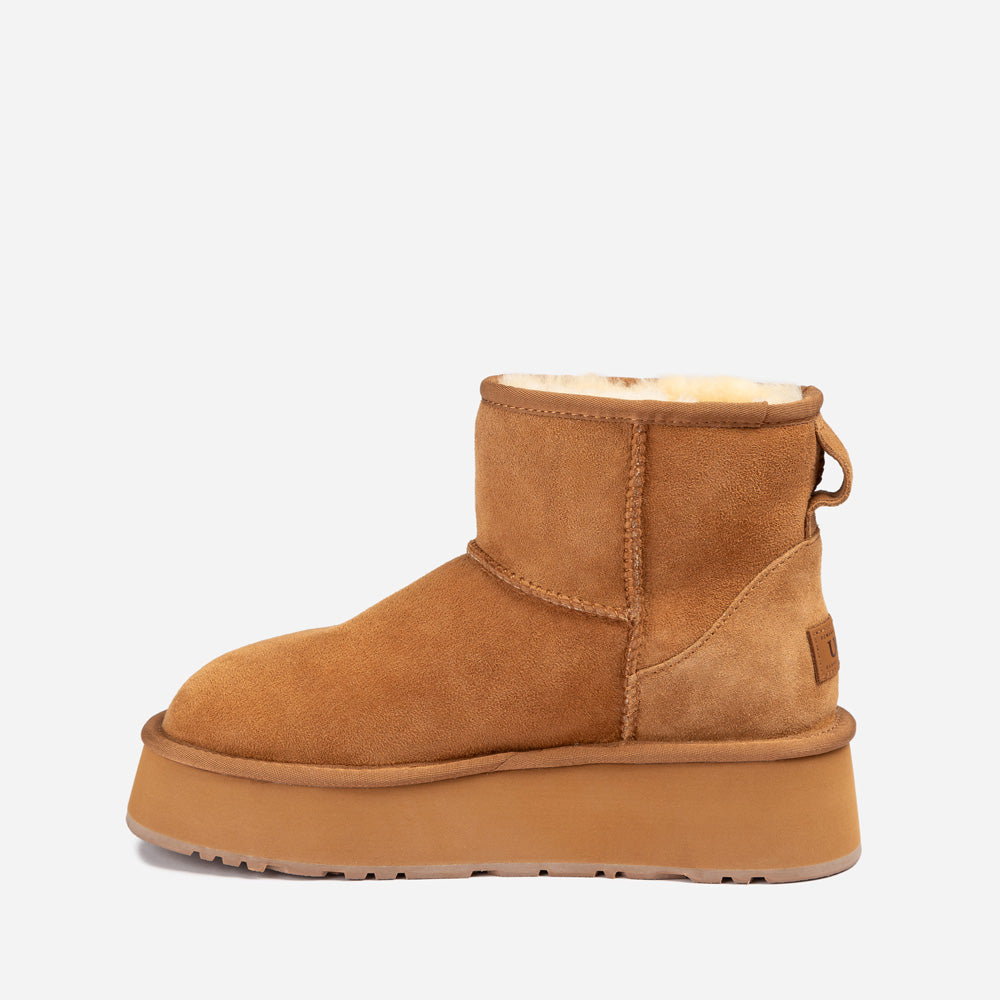 OZWEAR UGG Classic Mini Platform Wild Cozy Boots