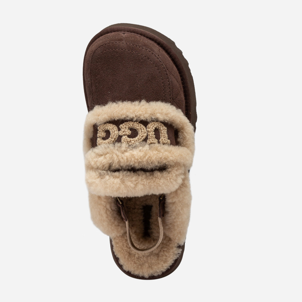 OZWEAR UGG Violet Matelassé Shearling Platform Slipper (Detachable Feature)