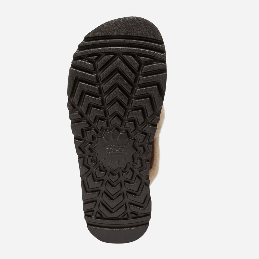 OZWEAR UGG Violet Matelassé Shearling Platform Slipper (Detachable Feature)