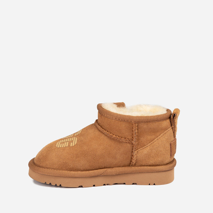 OZWEAR UGG Kids Zipper Logo Ultra Mini Boots