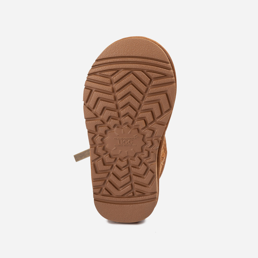 OZWEAR UGG Kids Zipper Logo Ultra Mini Boots