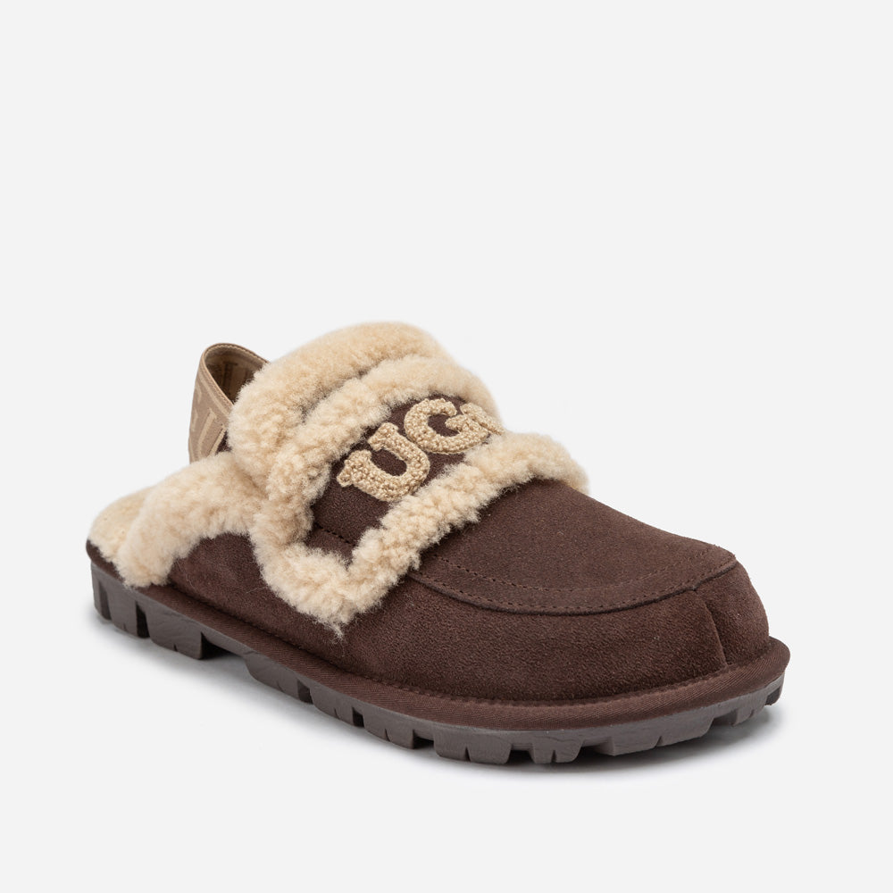 OZWEAR UGG Violet Shearling Slipper (Elastic Logo) (Detachable Feature)