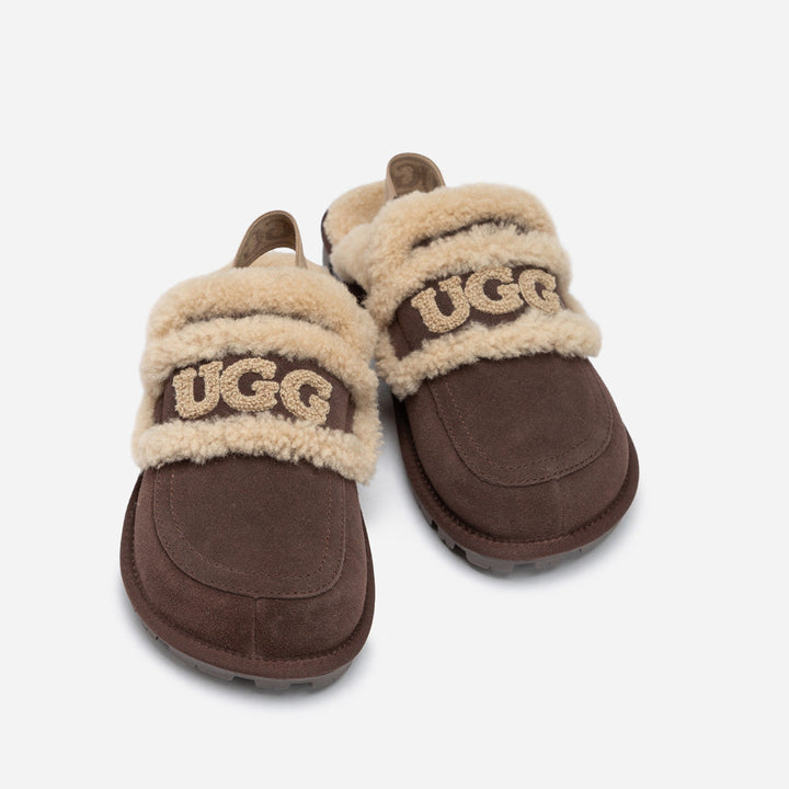 OZWEAR UGG Violet Shearling Slipper (Elastic Logo) (Detachable Feature)