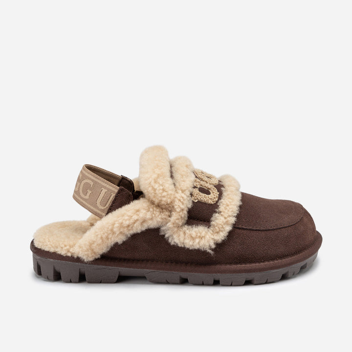 OZWEAR UGG Violet Shearling Slipper (Elastic Logo) (Detachable Feature)