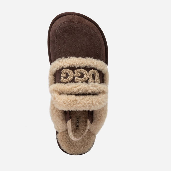 OZWEAR UGG Violet Shearling Slipper (Elastic Logo) (Detachable Feature)
