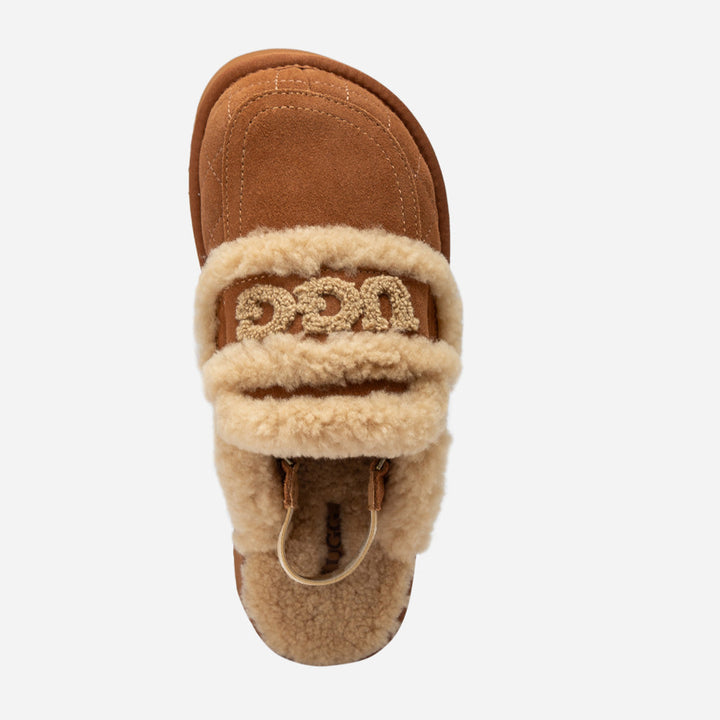 OZWEAR UGG Violet Matelassé Shearling Platform Slipper (Detachable Feature)
