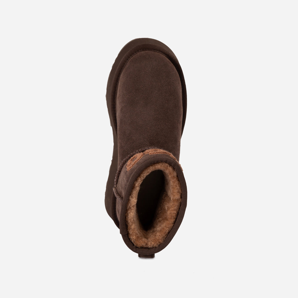 OZWEAR UGG Classic Platform Knit Logo Mini Boots (Water Resistant)(4cm)