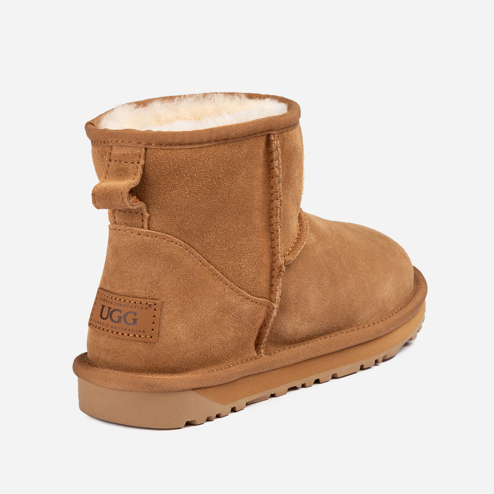 OZWEAR UGG Classic Knit Logo Mini Boots (Water Resistant)