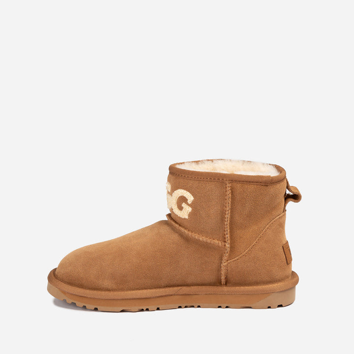 OZWEAR UGG Classic Knit Logo Mini Boots (Water Resistant)