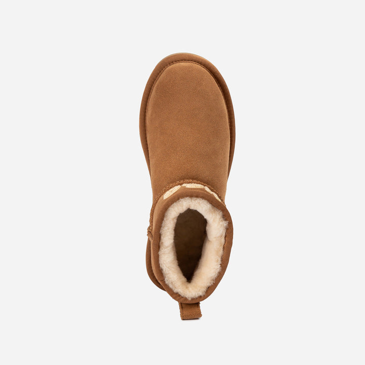 OZWEAR UGG Classic Knit Logo Ultra Mini Boots (Water Resistant)