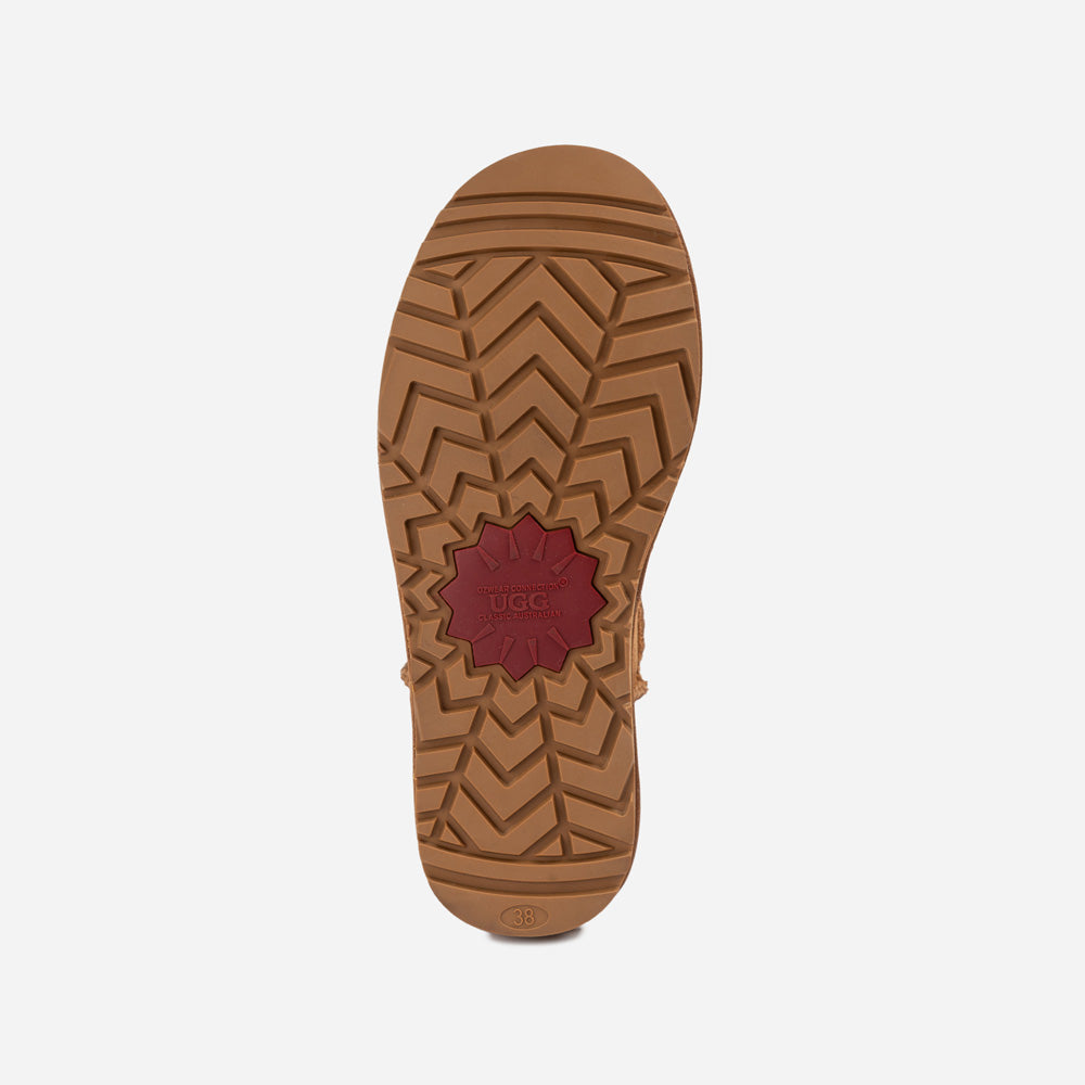 OZWEAR UGG Classic Knit Logo Ultra Mini Boots (Water Resistant)