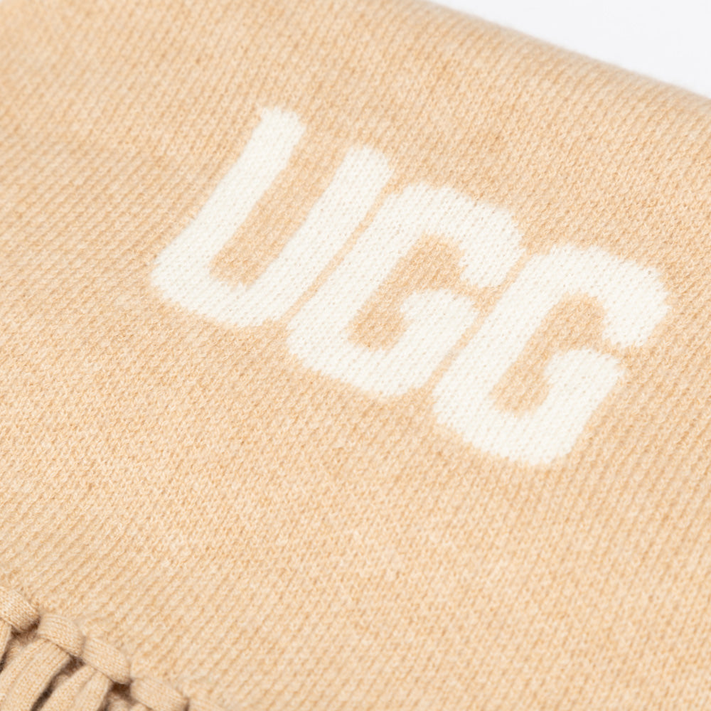 OZWEAR UGG Logo Cashmere Aus Wool Woven Scarf