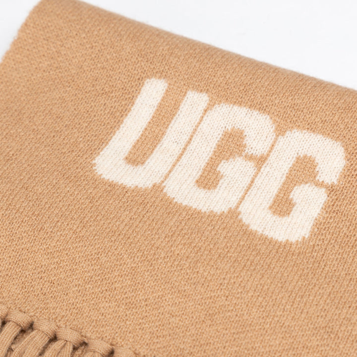 OZWEAR UGG Logo Cashmere Aus Wool Woven Scarf
