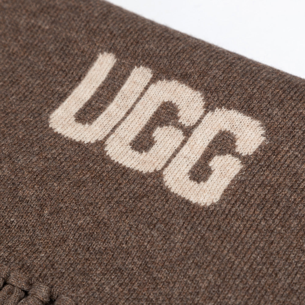 OZWEAR UGG Logo Cashmere Aus Wool Woven Scarf