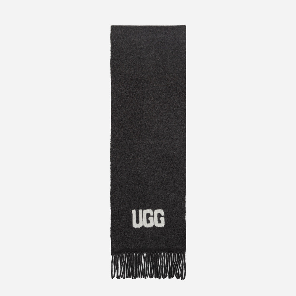 OZWEAR UGG Logo Cashmere Aus Wool Woven Scarf