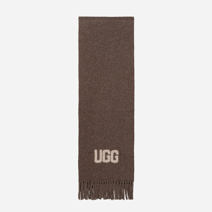 OZWEAR UGG Logo Cashmere Aus Wool Woven Scarf
