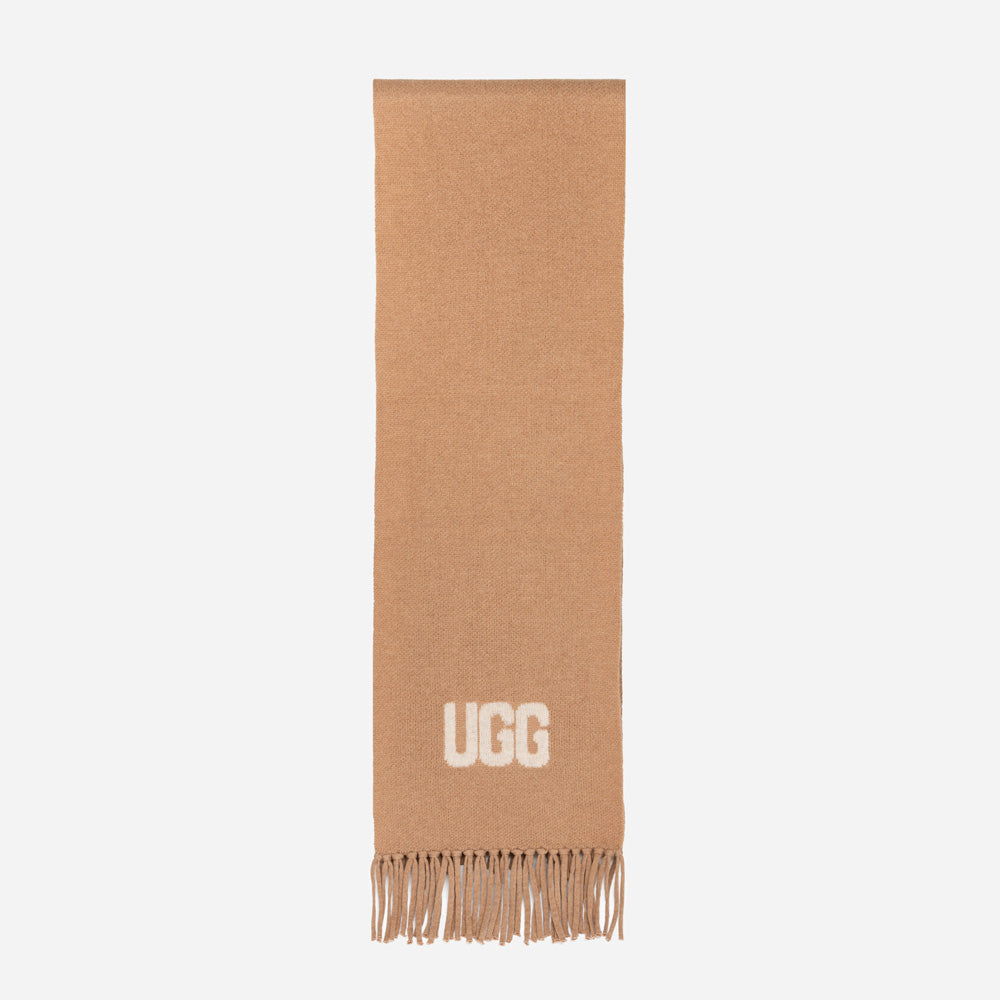 OZWEAR UGG Logo Cashmere Aus Wool Woven Scarf