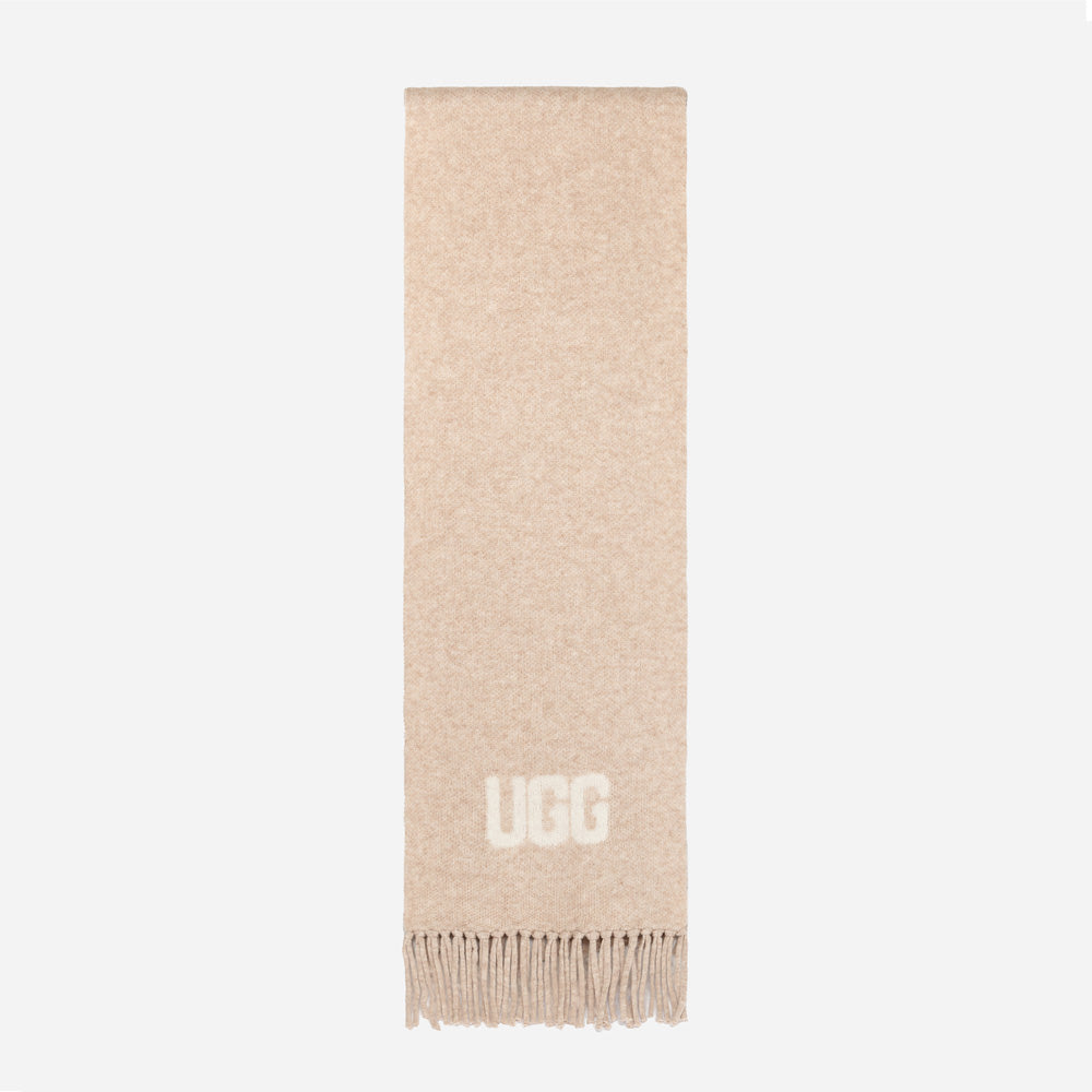 OZWEAR UGG Logo Cashmere Aus Wool Woven Scarf