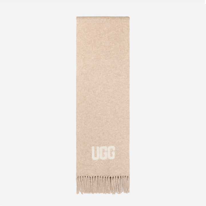 OZWEAR UGG Logo Cashmere Aus Wool Woven Scarf