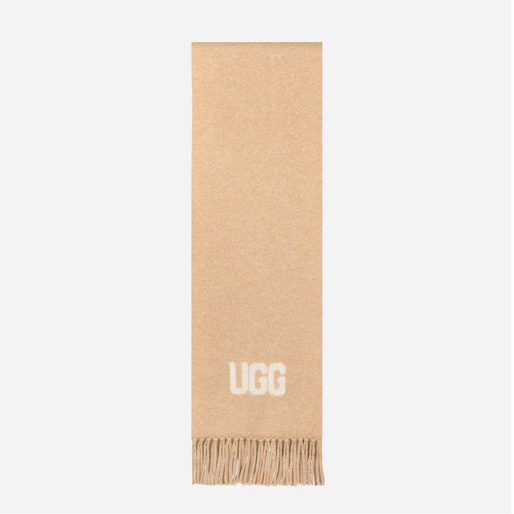 OZWEAR UGG Logo Cashmere Aus Wool Woven Scarf