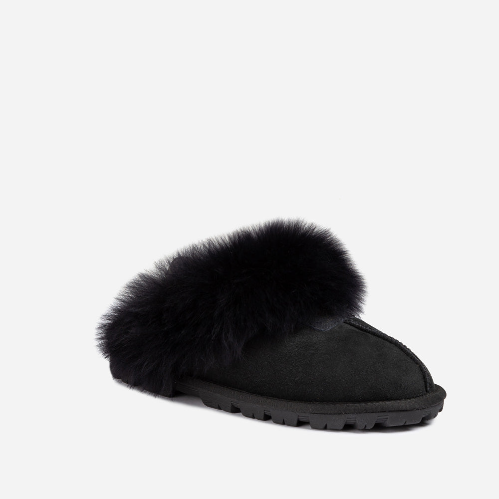 OZWEAR UGG Coquette Premium Esperanza Sheepskin Slipper (Elastic Backstrap) (Detachable Feature)