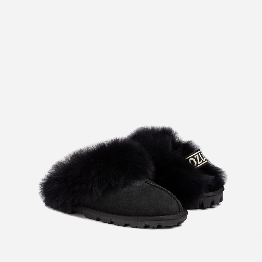 OZWEAR UGG Coquette Premium Esperanza Sheepskin Slipper (Elastic Backstrap) (Detachable Feature)