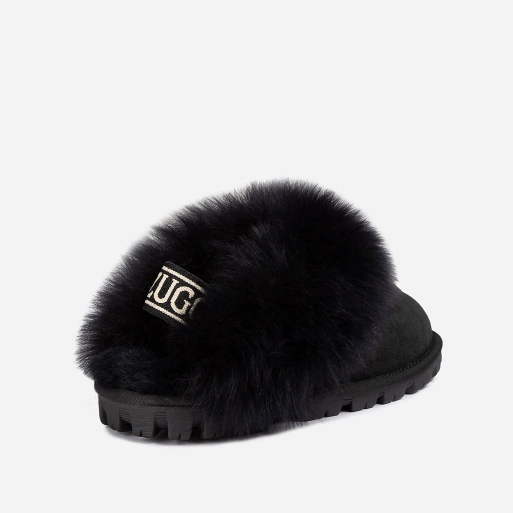 OZWEAR UGG Coquette Premium Esperanza Sheepskin Slipper (Elastic Backstrap) (Detachable Feature)