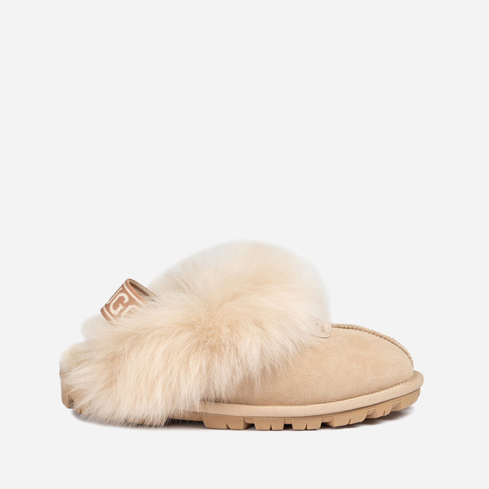 OZWEAR UGG Coquette Premium Esperanza Sheepskin Slipper (Elastic Backstrap) (Detachable Feature)