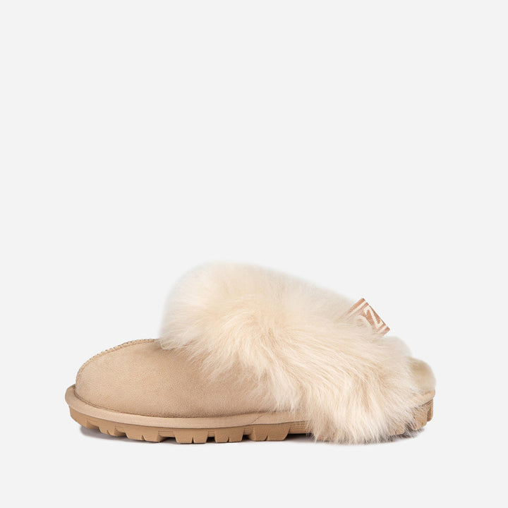 OZWEAR UGG Coquette Premium Esperanza Sheepskin Slipper (Elastic Backstrap) (Detachable Feature)