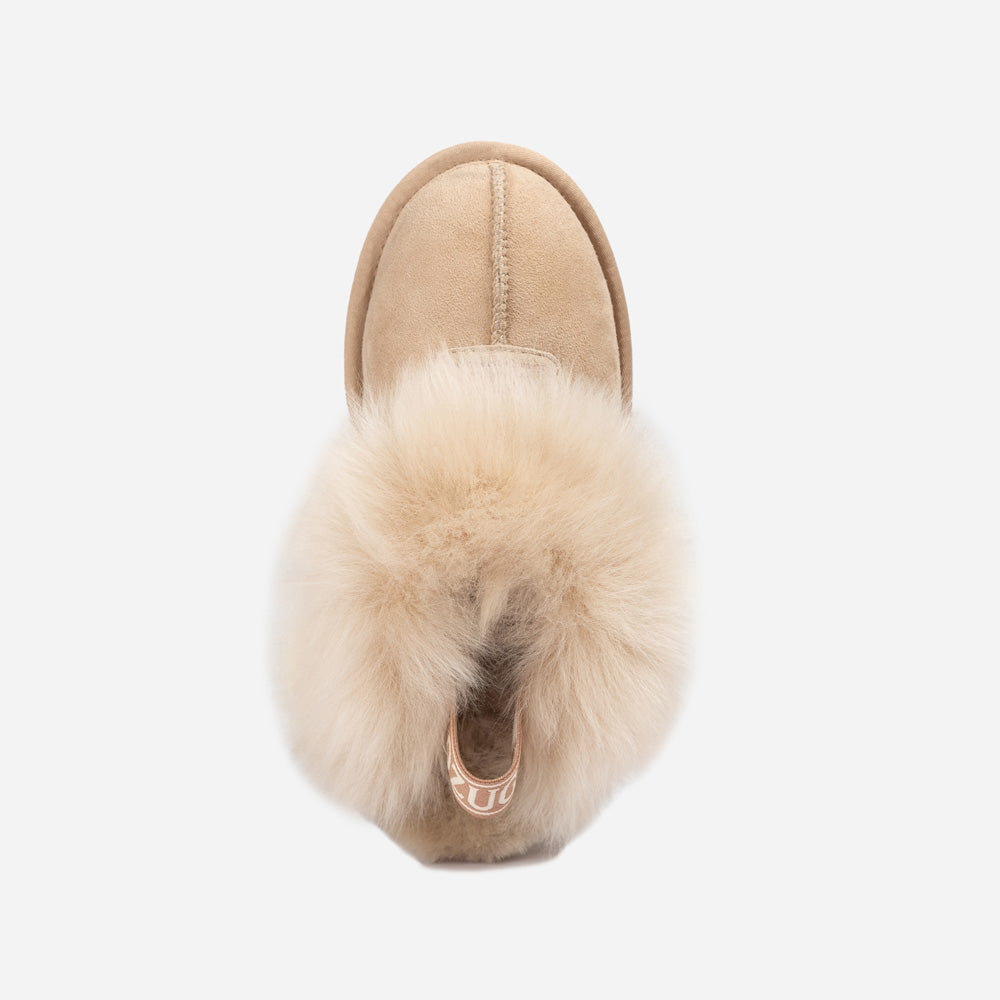 OZWEAR UGG Coquette Premium Esperanza Sheepskin Slipper (Elastic Backstrap) (Detachable Feature)