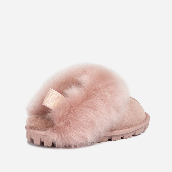 OZWEAR UGG Coquette Premium Esperanza Sheepskin Slipper (Elastic Backstrap) (Detachable Feature)