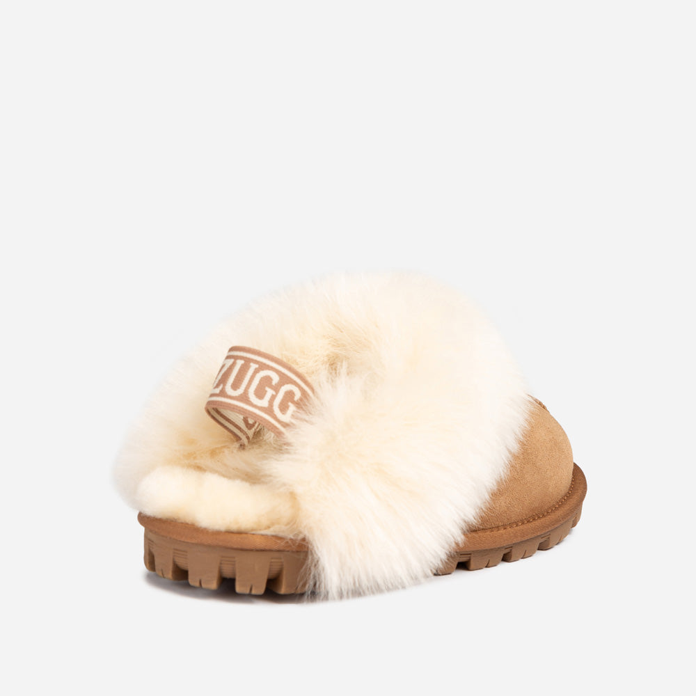 OZWEAR UGG Coquette Premium Esperanza Sheepskin Slipper (Elastic Backstrap) (Detachable Feature)