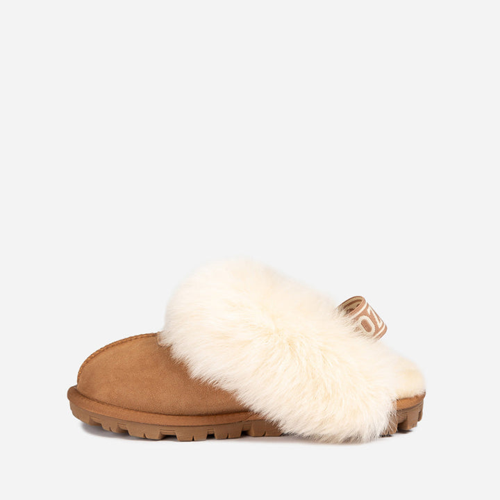 OZWEAR UGG Coquette Premium Esperanza Sheepskin Slipper (Elastic Backstrap) (Detachable Feature)