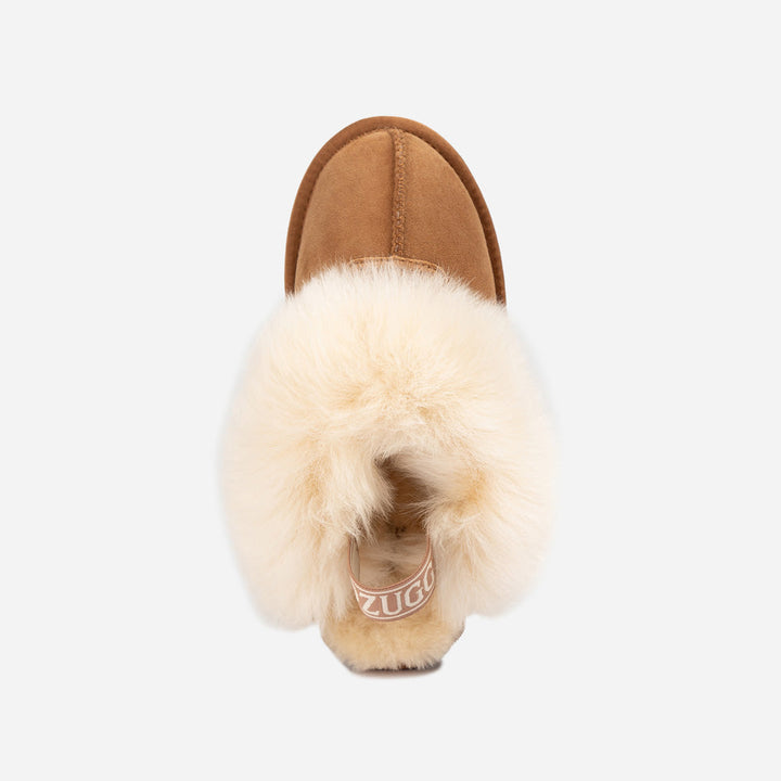 OZWEAR UGG Coquette Premium Esperanza Sheepskin Slipper (Elastic Backstrap) (Detachable Feature)