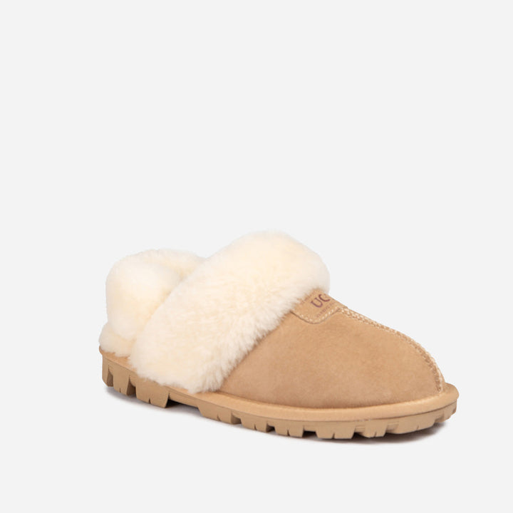 OZWEAR UGG Coquette Slipper (Elastic Logo & Wool Strap) (Detachable Feature)