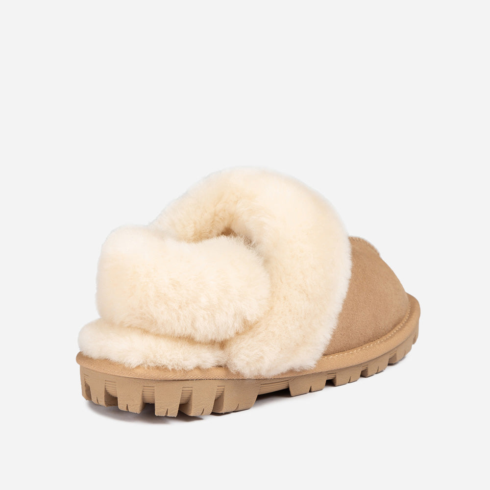 OZWEAR UGG Coquette Slipper (Elastic Logo & Wool Strap) (Detachable Feature)