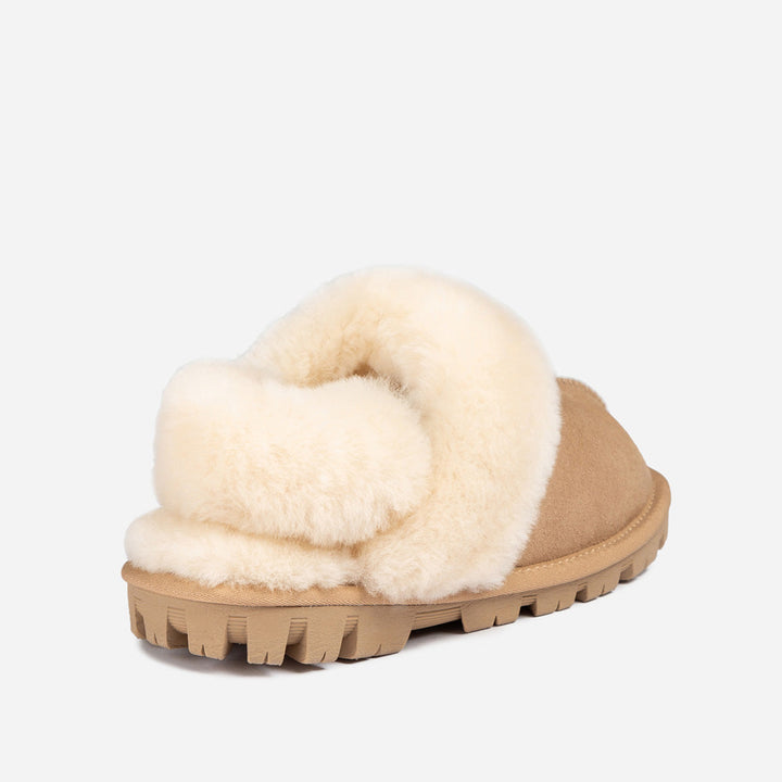 OZWEAR UGG Coquette Slipper (Elastic Logo & Wool Strap) (Detachable Feature)