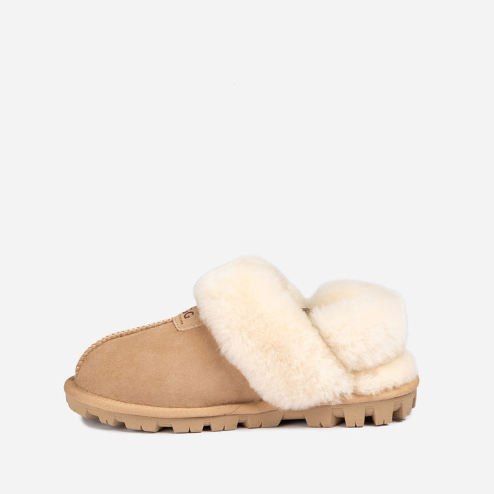 OZWEAR UGG Coquette Slipper (Elastic Logo & Wool Strap) (Detachable Feature)