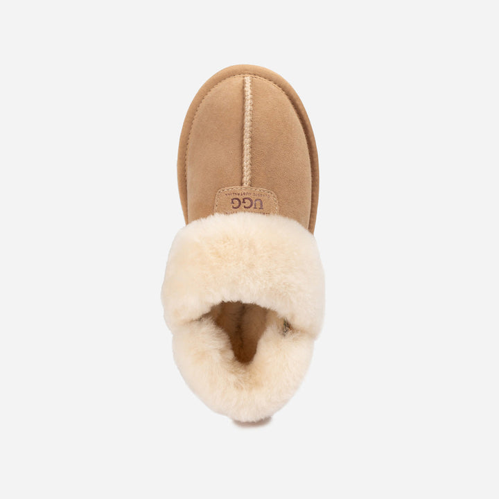 OZWEAR UGG Coquette Slipper (Elastic Logo & Wool Strap) (Detachable Feature)