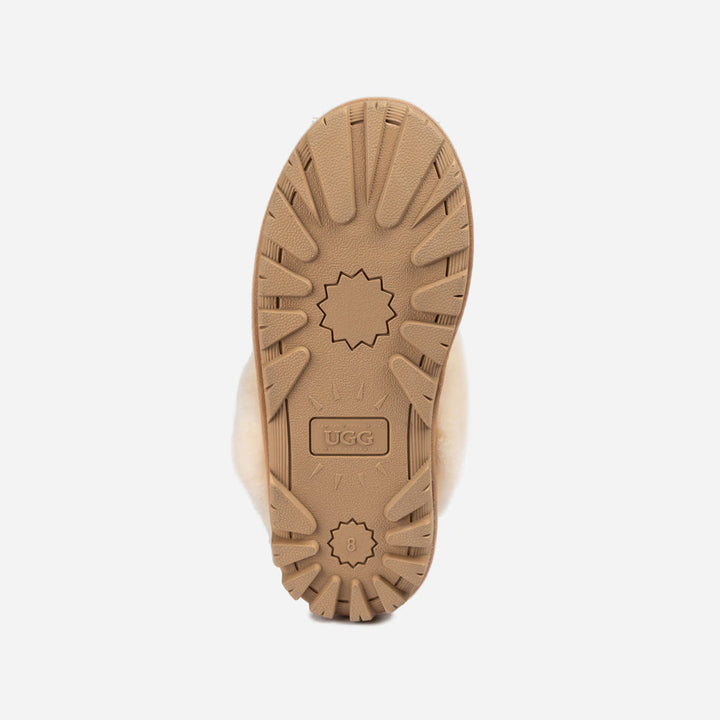 OZWEAR UGG Coquette Slipper (Elastic Logo & Wool Strap) (Detachable Feature)