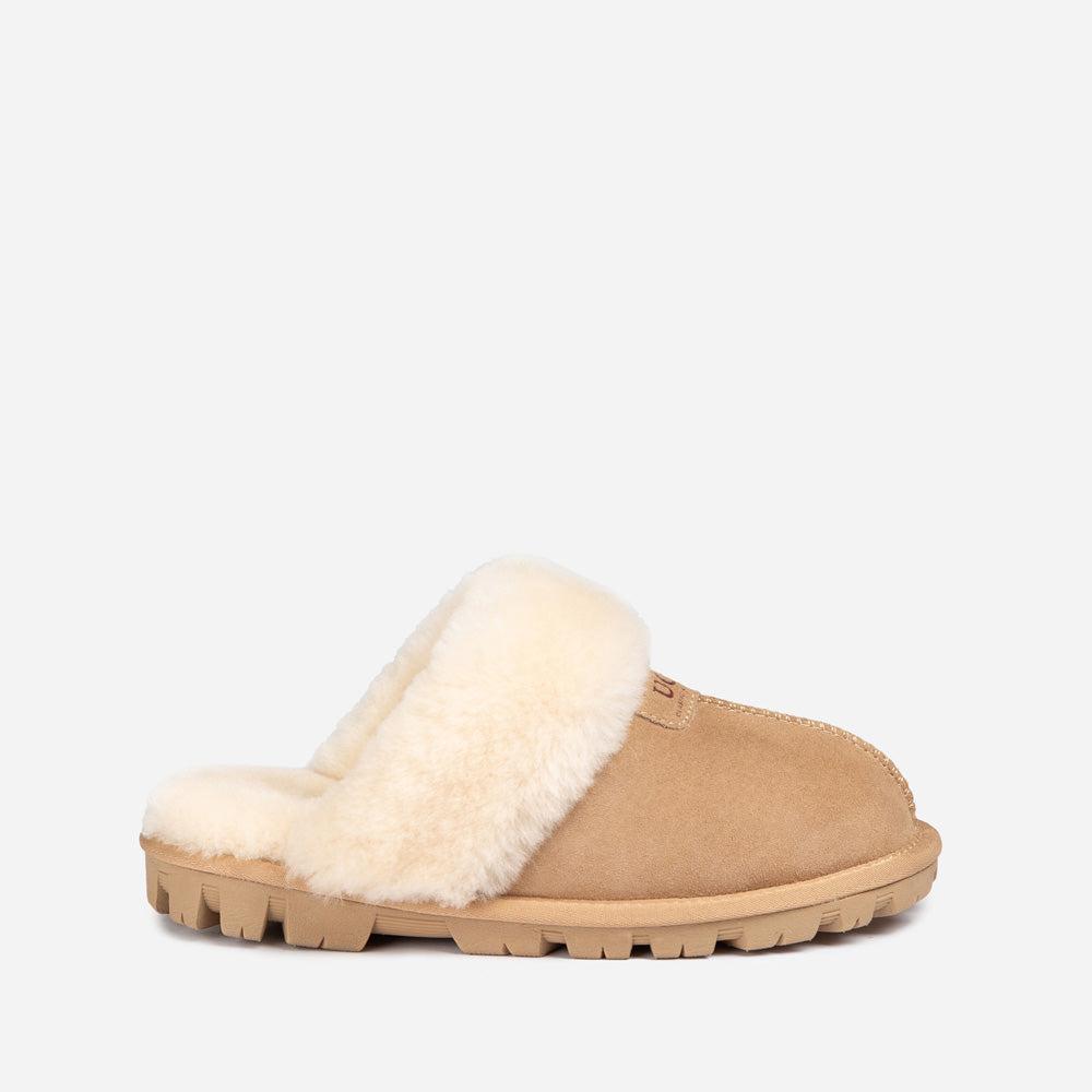 OZWEAR UGG Coquette Slipper (Elastic Logo & Wool Strap) (Detachable Feature)