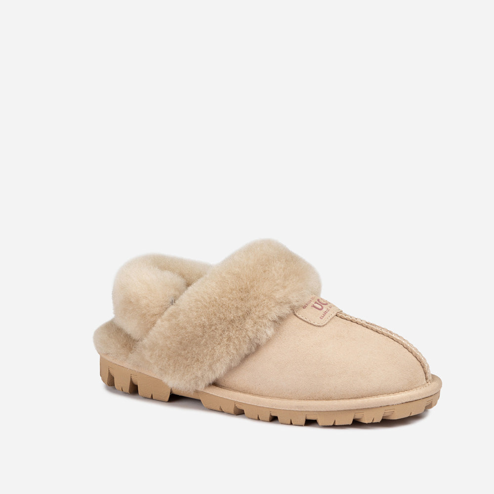 OZWEAR UGG Coquette Slipper (Elastic Logo & Wool Strap) (Detachable Feature)