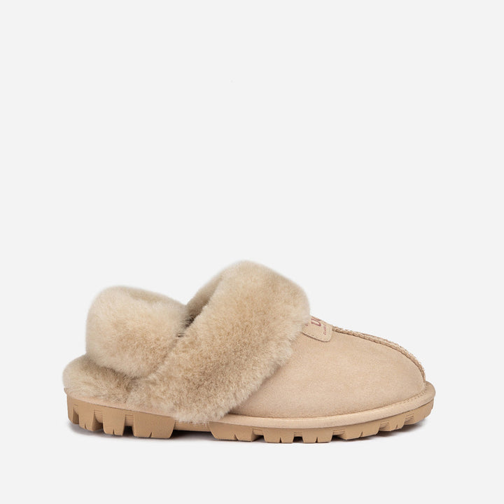 OZWEAR UGG Coquette Slipper (Elastic Logo & Wool Strap) (Detachable Feature)