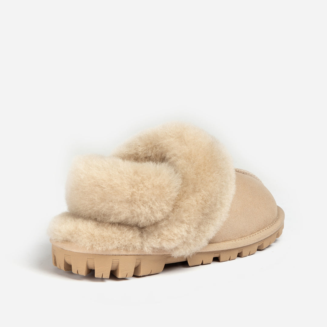 UGG COQUETTE SLIPPER (ELASTIC LOGO & WOOL STRAP)(DETACHABLE FEATURE)