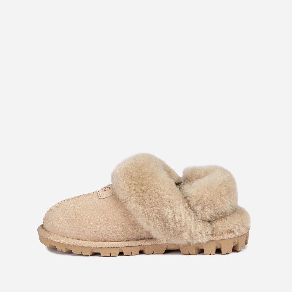 OZWEAR UGG Coquette Slipper (Elastic Logo & Wool Strap) (Detachable Feature)