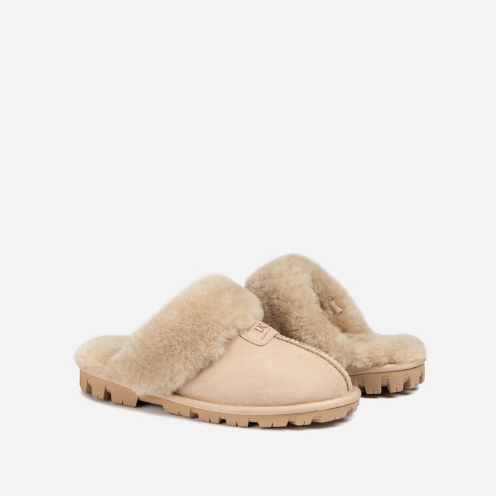UGG COQUETTE SLIPPER (ELASTIC LOGO & WOOL STRAP)(DETACHABLE FEATURE)