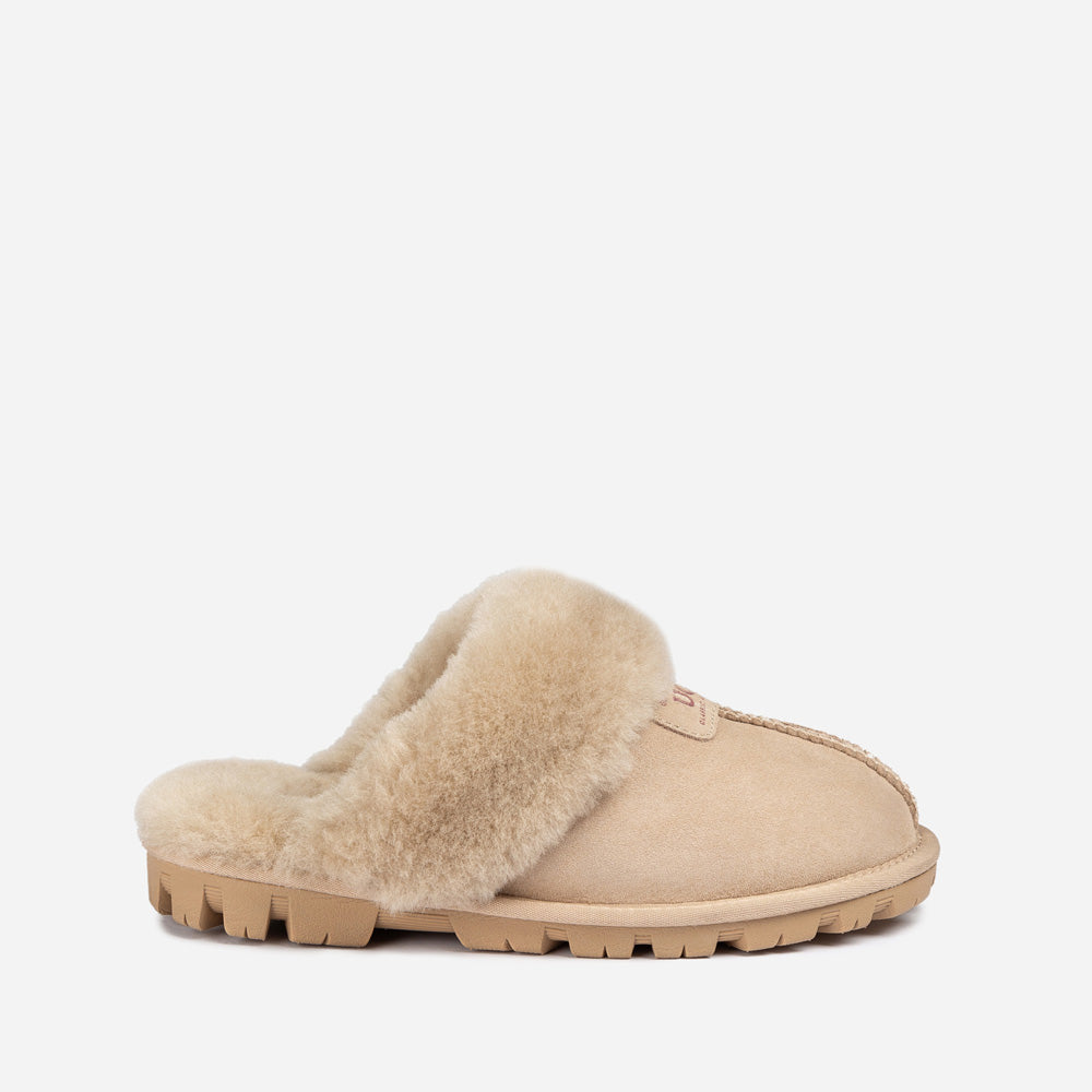 OZWEAR UGG Coquette Slipper (Elastic Logo & Wool Strap) (Detachable Feature)